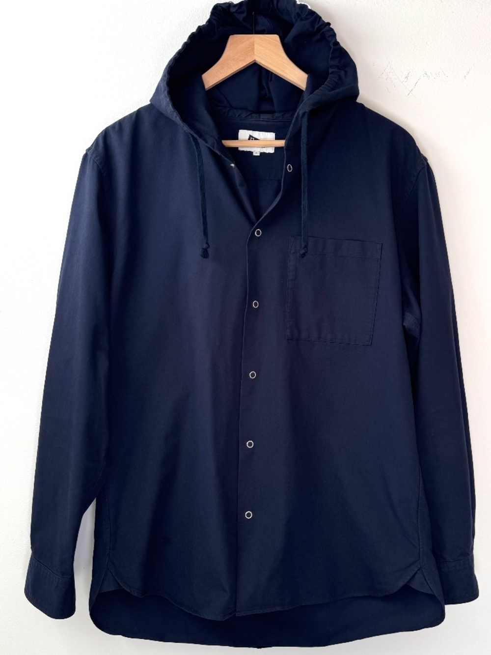 2018 Pilgrim Surf Supply Boyce Cordura Twill Hooded Shirt - Navy -Large